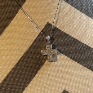 Fancy Diamond Studded Cross Necklace